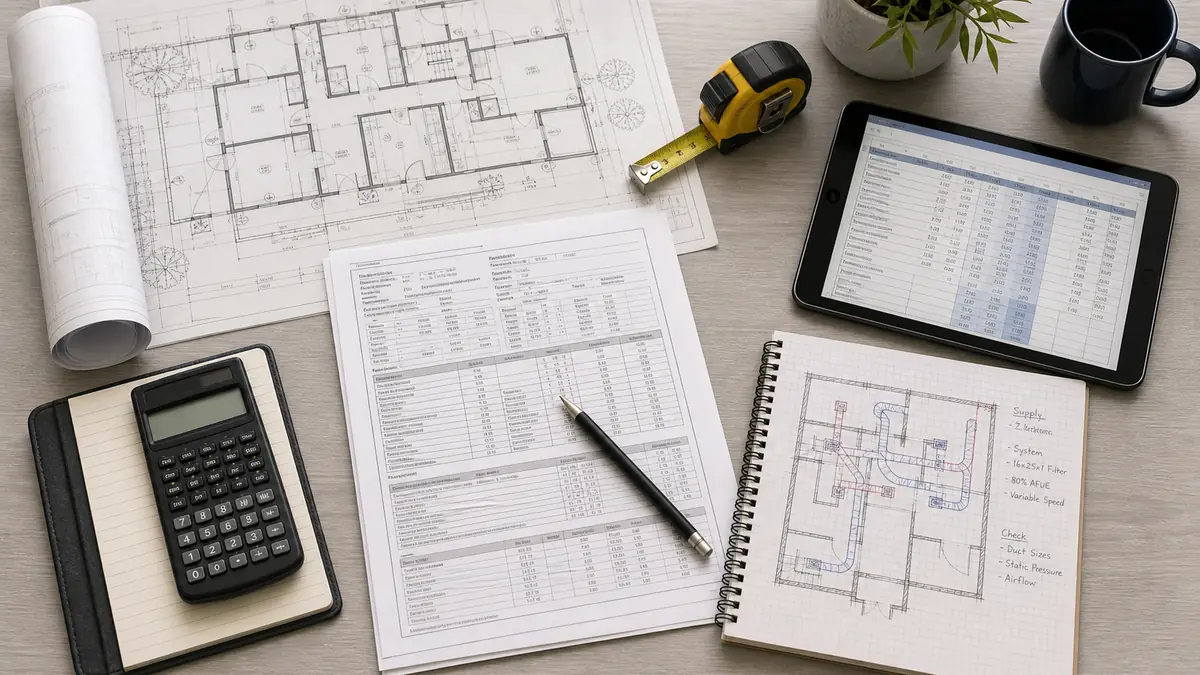 Manual J load calculation for a Pasadena home