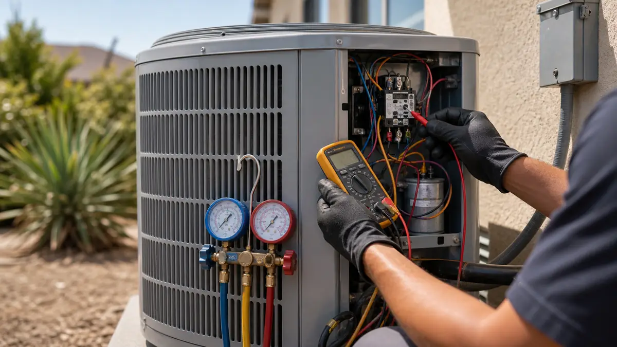 Mitsubishi mini-split AC repair on a Pasadena home
